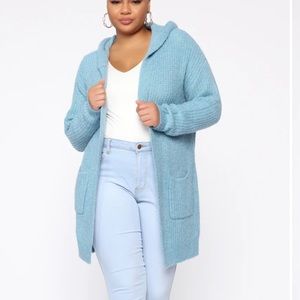 Fashion Nova Blue Cardigan 2x NWT